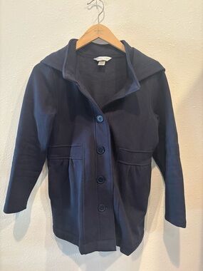Christopher & Banks Petite small Navy Hooded Coat